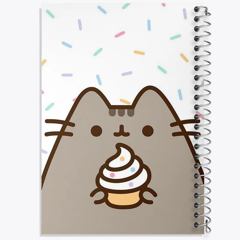 دفتر شطرنجی 50 برگ خندالو طرح پوشین گربه بامزه کد N2045