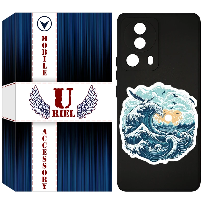 کاور یوریل مدل KSH کد 99 طرح موج دریا مناسب برای گوشی موبایل شیائومی 13 Lite