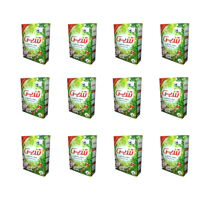 پودر رختشویی دستی تندیس مدل یاس وزن 500 گرم بسته 12 عددی 