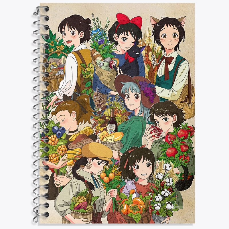 دفتر زبان 50 برگ خندالو مدل سه خط طرح انیمه پرنسس مونونوکه (Mononoke) کد 34071