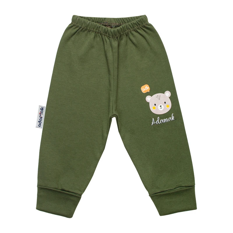 شلوار نوزادی آدمک مدل راسو کد 0302600 رنگ سبز