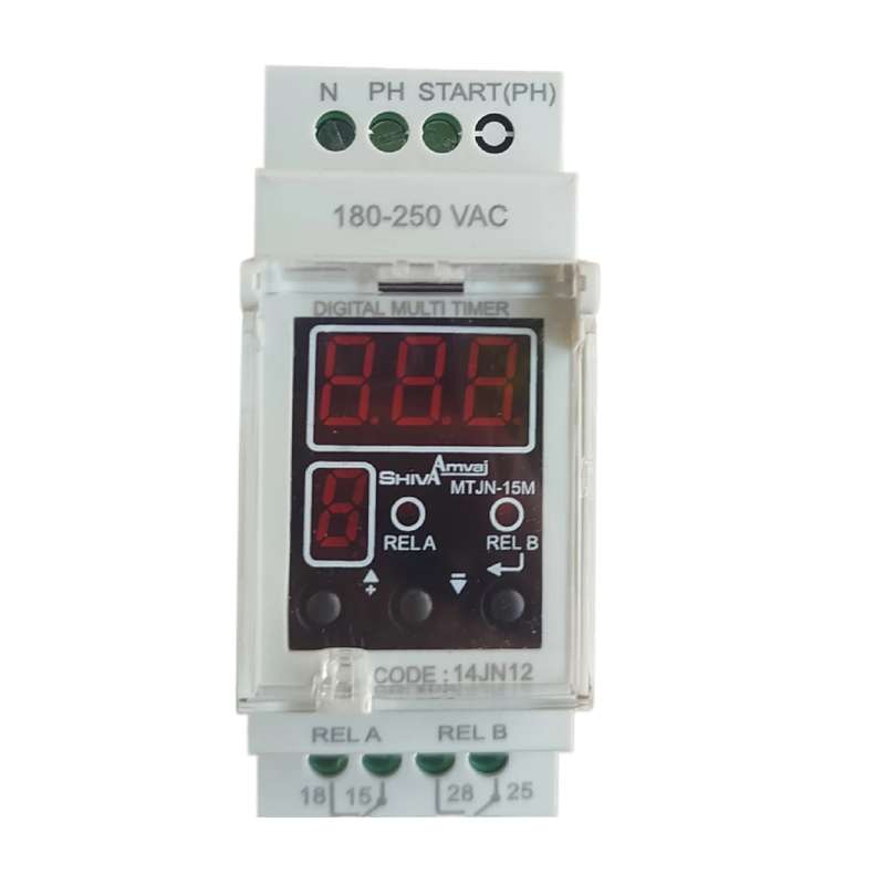 مولتی تایمر دیجیتال شیوا امواج مدل MTJN-15M کد 14JN12 بسته پنج عددی