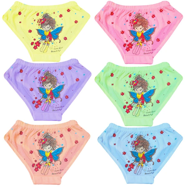 شورت اسلیپ دخترانه مدل Angel مجموعه 6 عددی