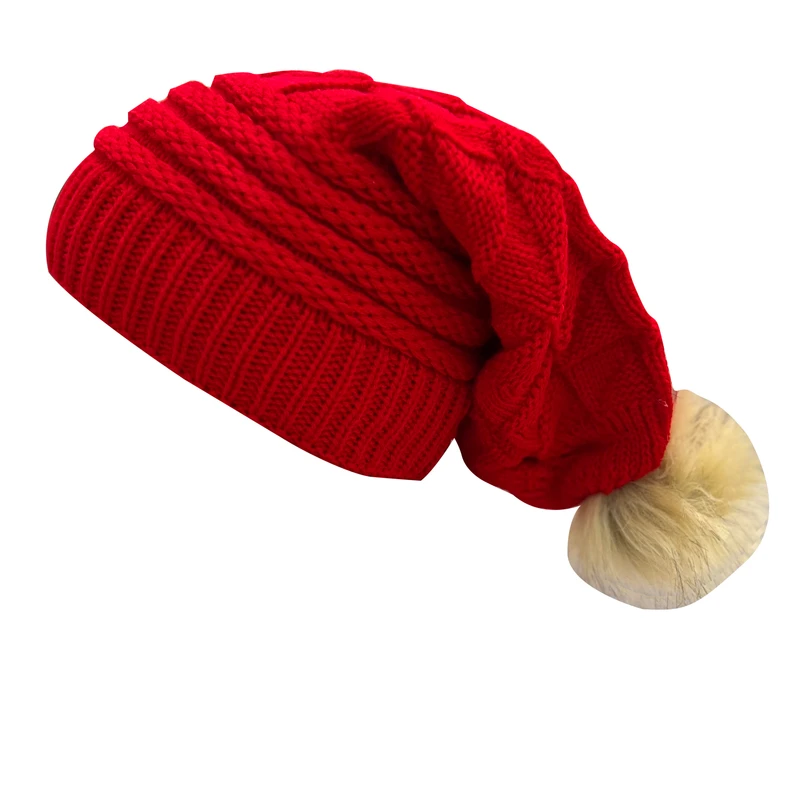 کلاه بافتنی دخترانه تن پوش هنگامه مدل پوم داخل خزدار شیطونی کد GH