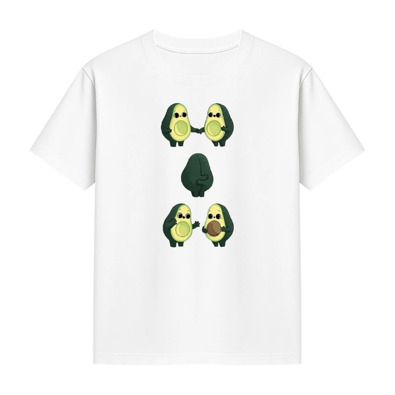 تی‌شرت آستین کوتاه دخترانه مدل آووکادو کد p1 