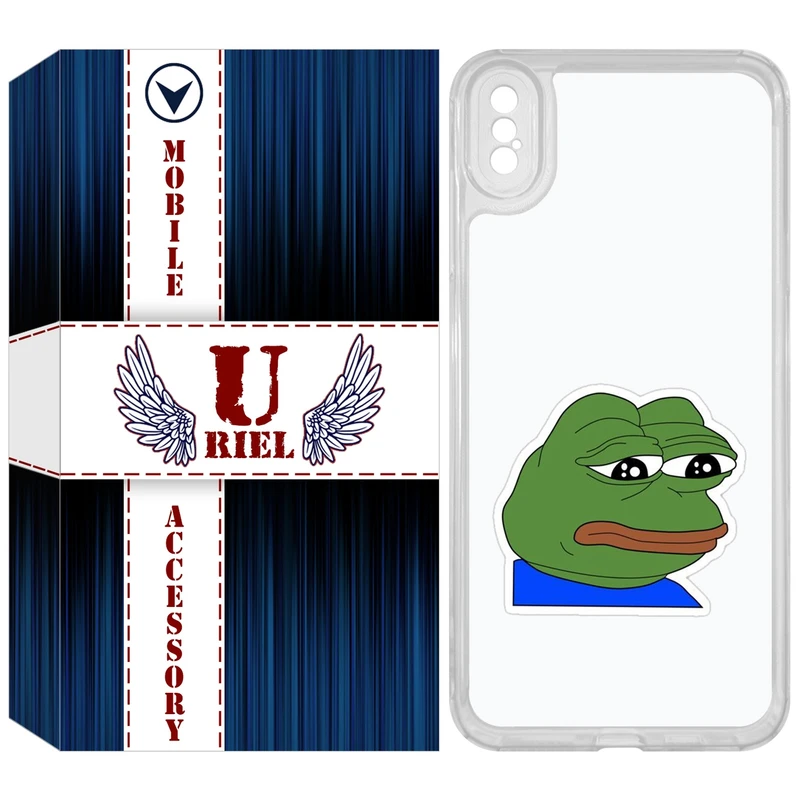 کاور یوریل مدل Clear کد 86 طرح قورباغه غمگین مناسب برای گوشی موبایل اپل iPhone XS Max