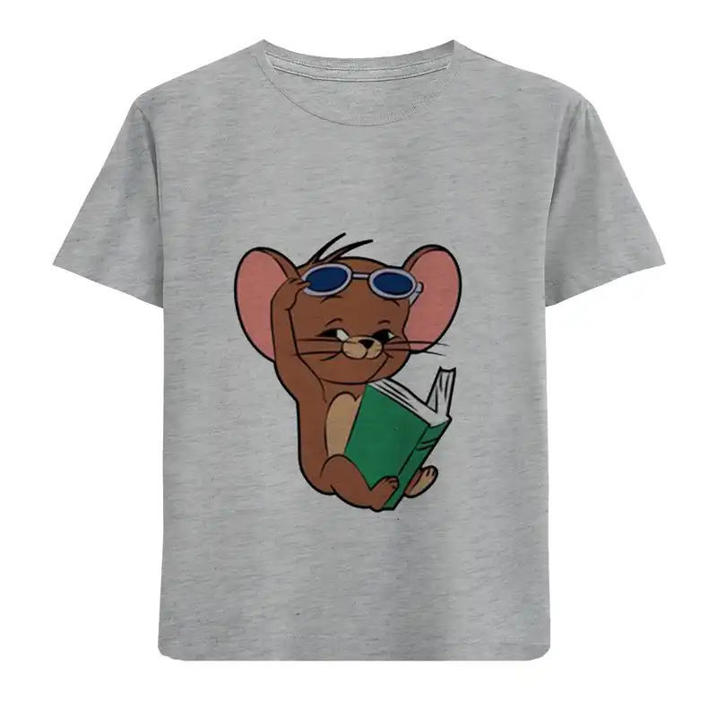 تی شرت آستین کوتاه بچگانه مدل موش کتاب D336