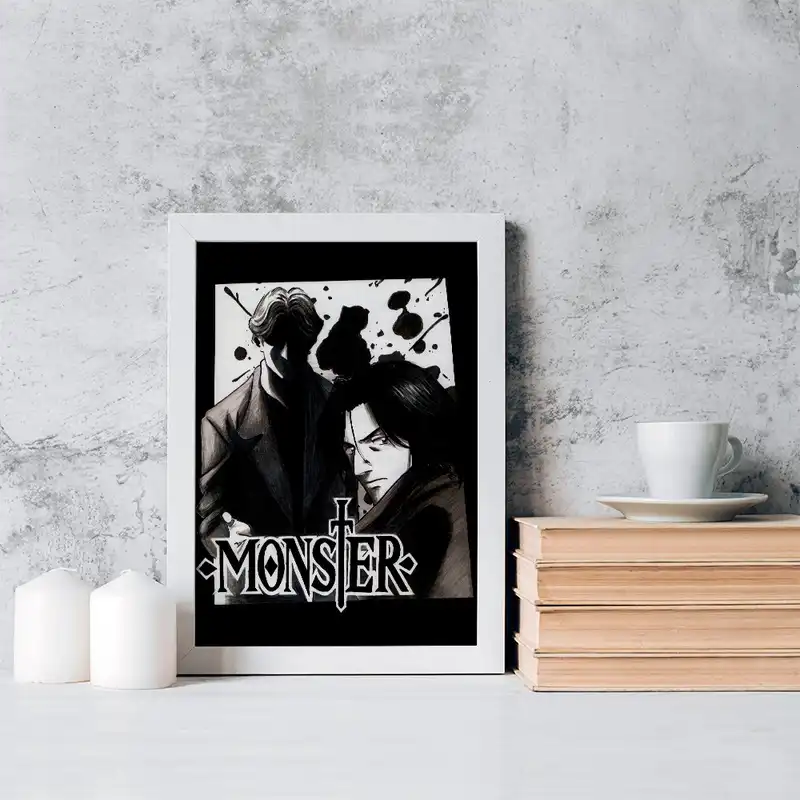 تابلو خندالو مدل دکتر کنزو تنما و یوهان لیبرت انیمه مانستر Monster کد 17125