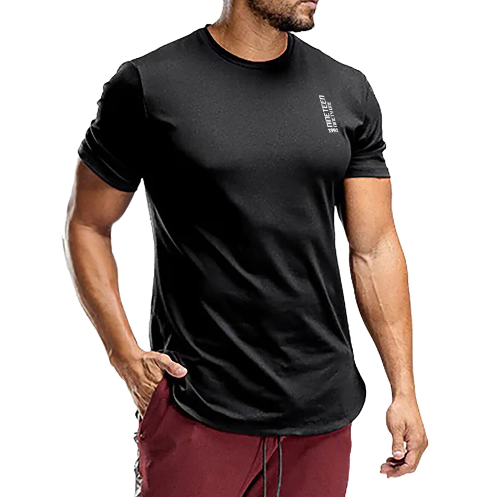 تی شرت لانگ ورزشی مردانه نوزده نودیک مدل TS1967 BB -  - 6