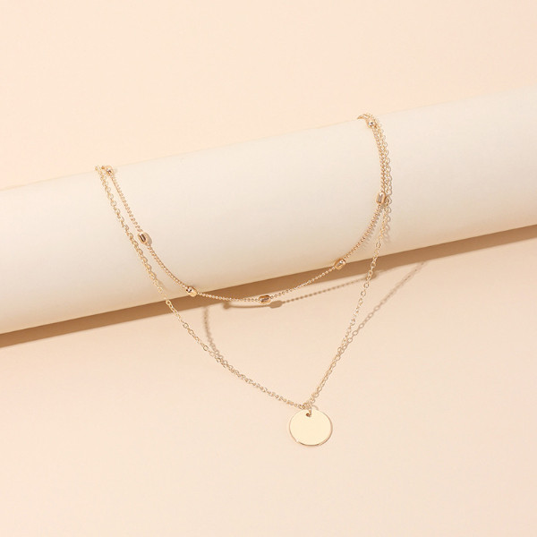 گردنبند دخترانه مدل سکه ای مجموعه دو عددی