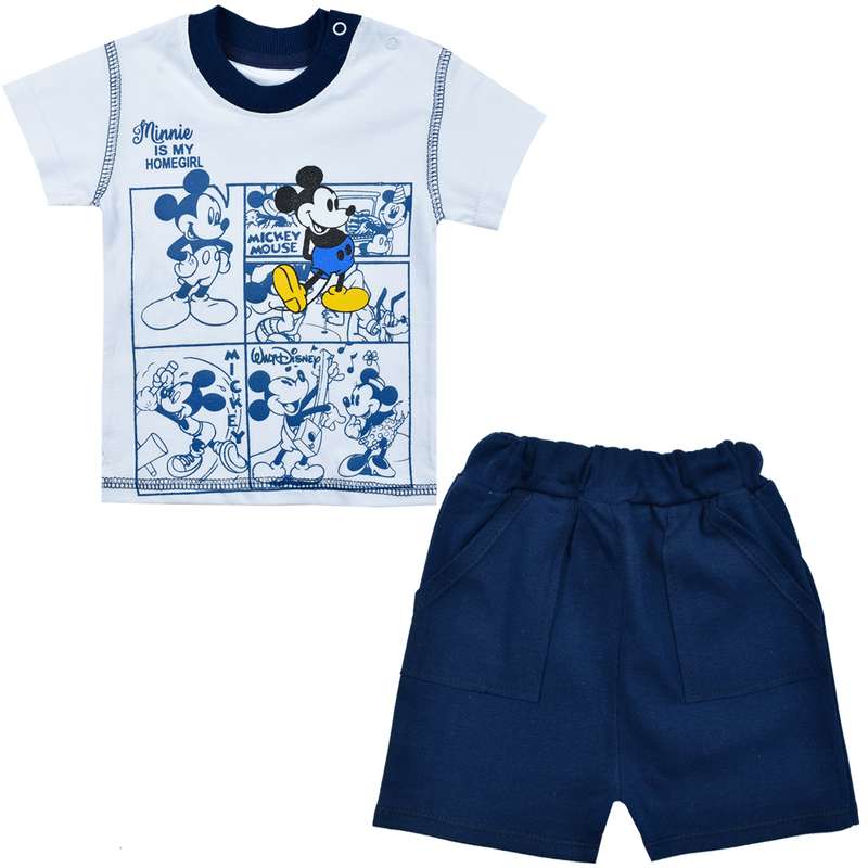 ست تی شرت و شلوارک نوزادی بی بی وان مدل میکی موس