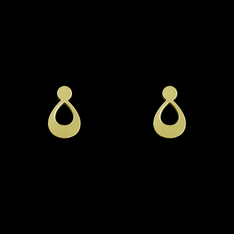 گوشواره طلا 18 عیار زنانه مدوپد مدل هندسی کد GA1-14160