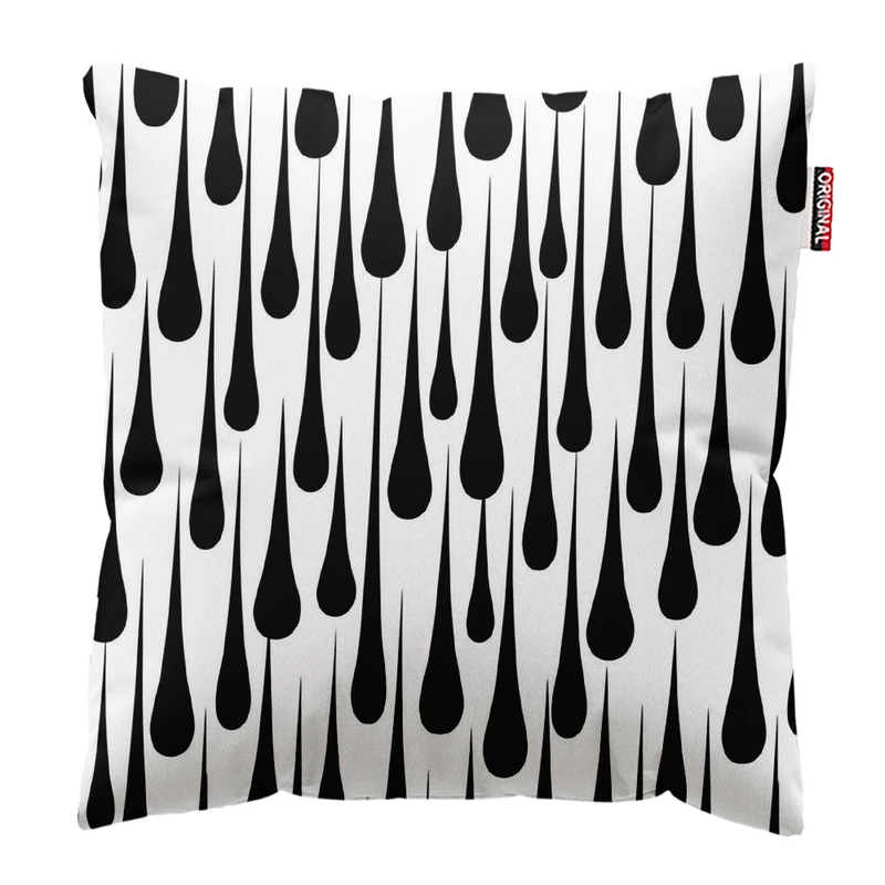 کوسن پاد آفرین طرح قطره های مشکی سایز 30*30 سانتی متر کد 675