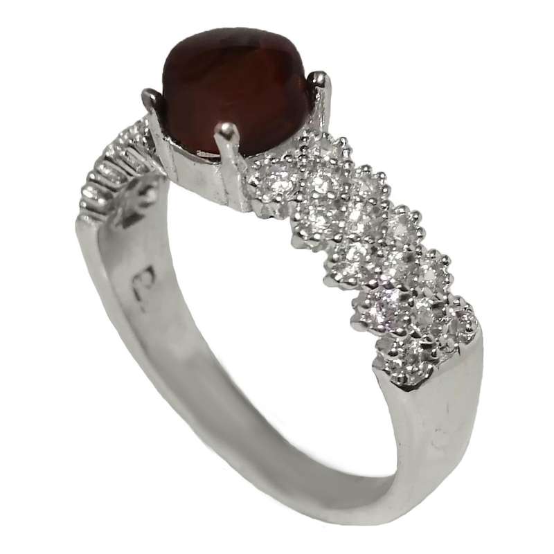 انگشتر نقره زنانه مدل عقیق یمن کد YW4071