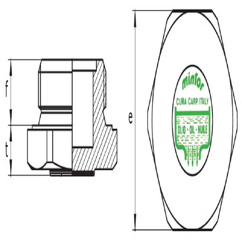 پیچ تخلیه روغن منبع هیدرولیک مینتور مدل 1GTSC20A