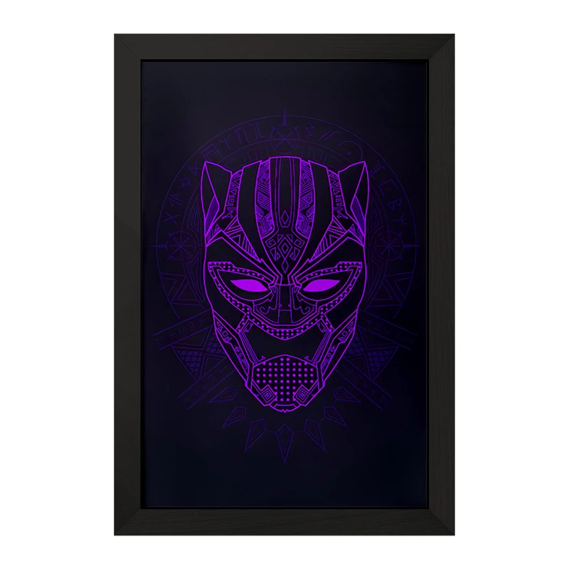 تابلو خندالو مدل پلنگ (Black Panther) کد F7455