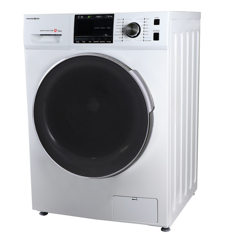ماشین لباسشویی پاکشوما مدل TFU - 84431 WT ظرفیت 8 کیلوگرم