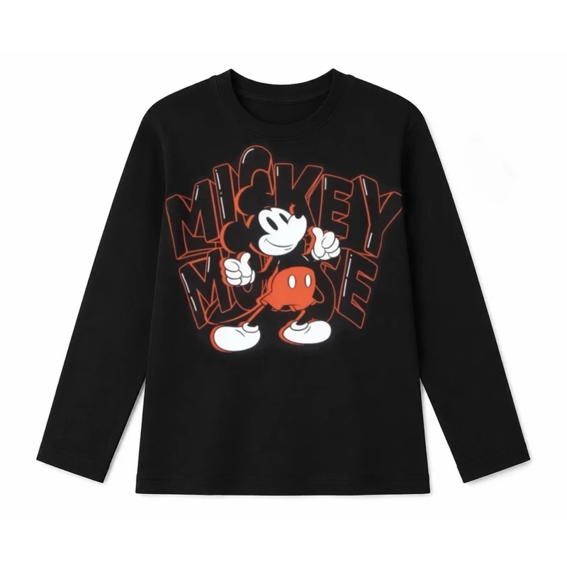 تی شرت آستین بلند پسرانه دیزنی مدل Mickey Mouse