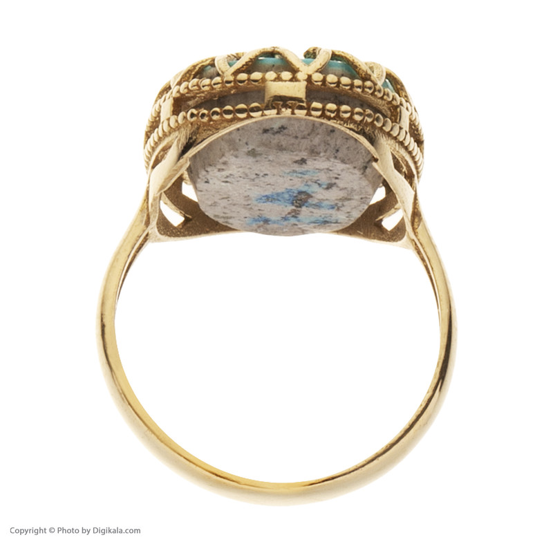 انگشتر طلا 18 عیار زنانه مایا ماهک مدل MR0563 طرح سنگ فیروزه طبیعی انگشتر طلا 18 عیار زنانه مایا ماهک مدل MR0563 طرح سنگ فیروزه طبیعی