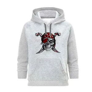 هودی زنانه مدل اسکلت دزدان  کد SH3 رنگ طوسی