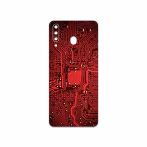 MAHOOT Red Printed Circuit Board Cover Sticker for Samsung Galaxy M30