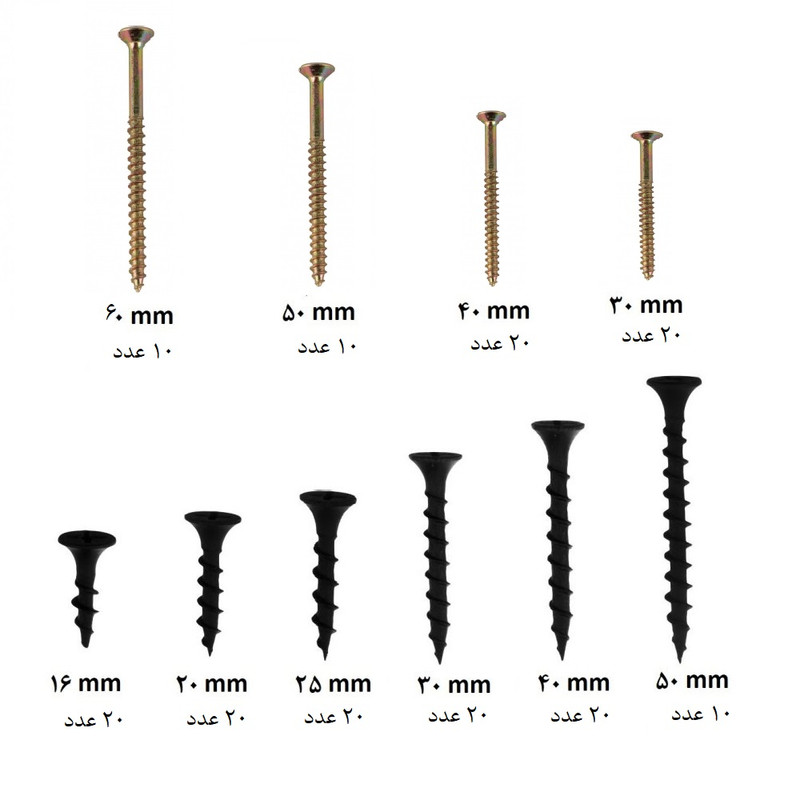 پیچ ام دی اف مدل MDF-Wood مجموعه 170 عددی