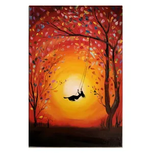 تابلو نقاشی رنگ روغن طرح رها مدل Z007