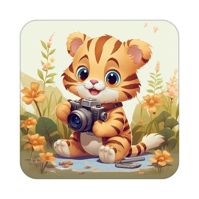 زیر لیوانی کاکتی طرح حیوانات کارتونی مدل mp27227