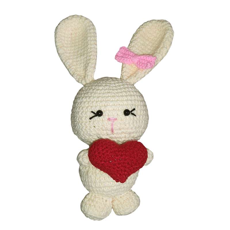 عروسک بافتنی مدل خرگوش کد 01