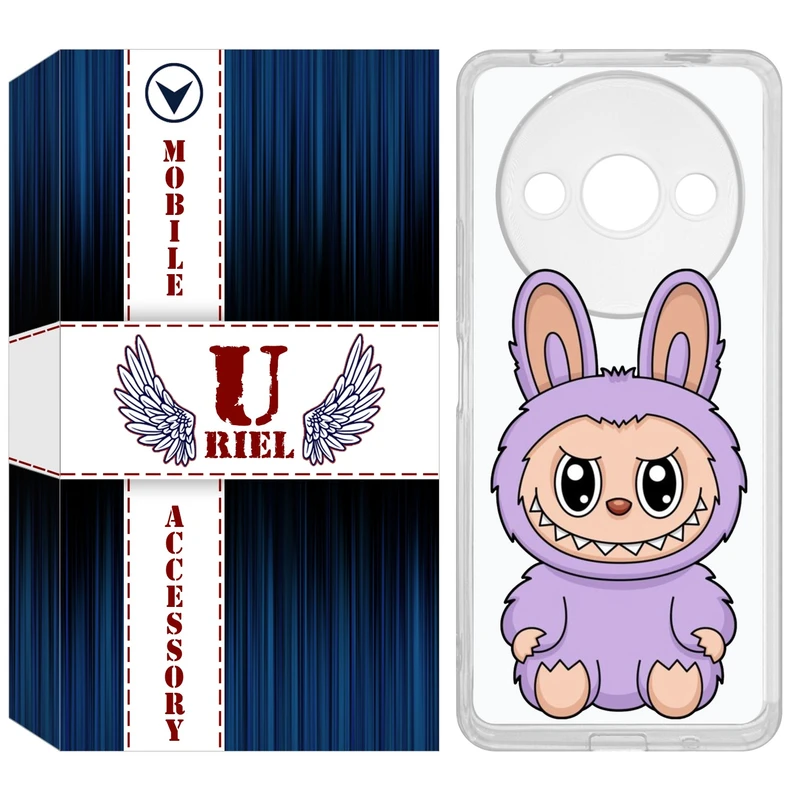 کاور یوریل مدل Clear کد 130 طرح لبوبو Labubu مناسب برای گوشی موبایل شیائومی Redmi A3 / A3x