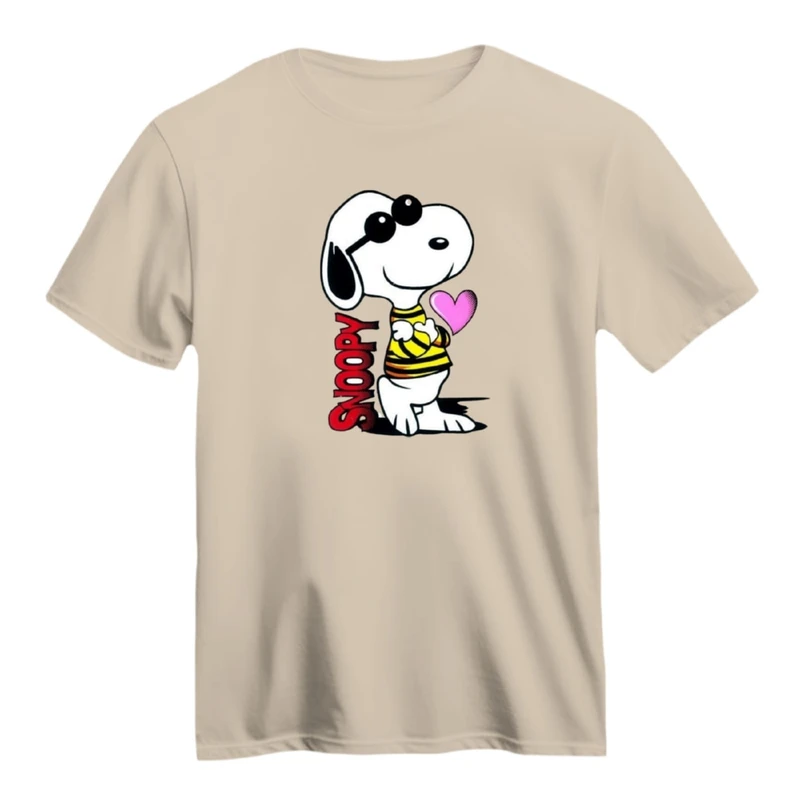 تی شرت آستین کوتاه زنانه مدل اسنوپی کد ۴۷