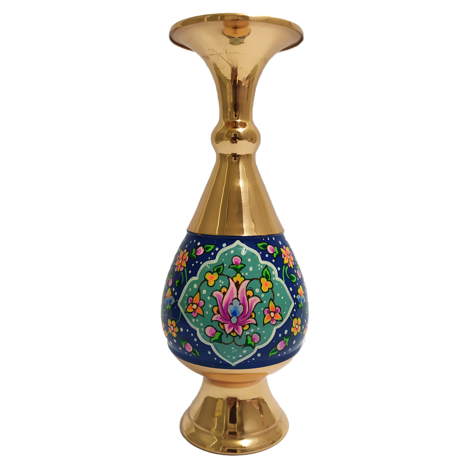گلدان میناکاری مسی کد 601