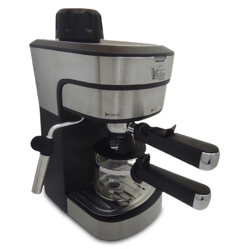 اسپرسوساز ویداس مدل vir-2342، مناسب تهیه اسپرسو و کاپوچینو، دارای یک عدد نازل قهوه، سینی چکه گیر