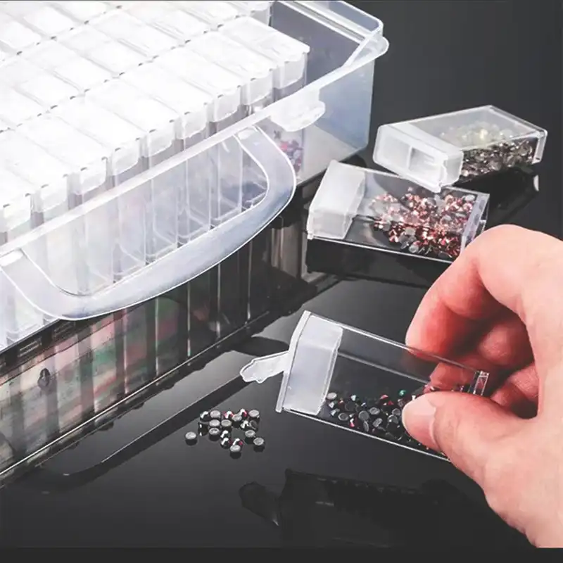 جعبه پولک و منجوق مدل 64 خانه