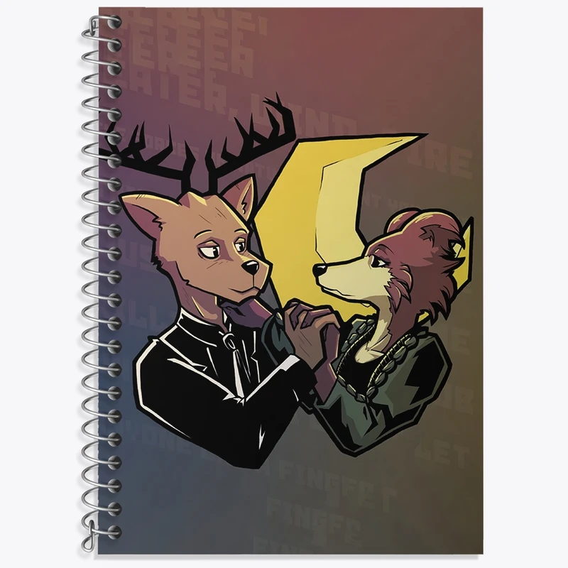 دفتر زبان 50 برگ خندالو مدل سه خط طرح لوییس و جونو انیمه بیستارز کد 33450