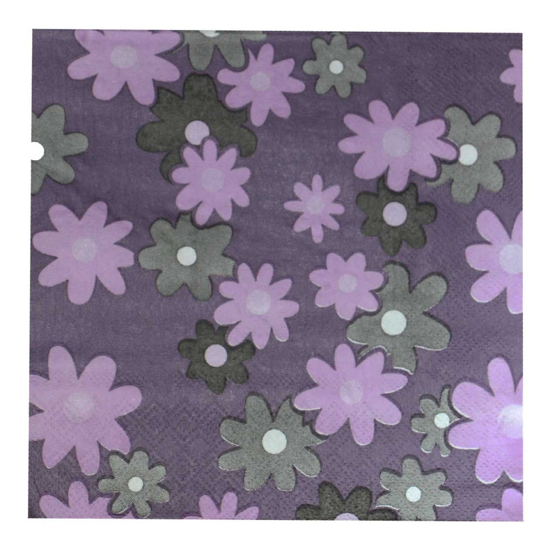 دستمال سفره مدل African violet flower بسته 20 عددی