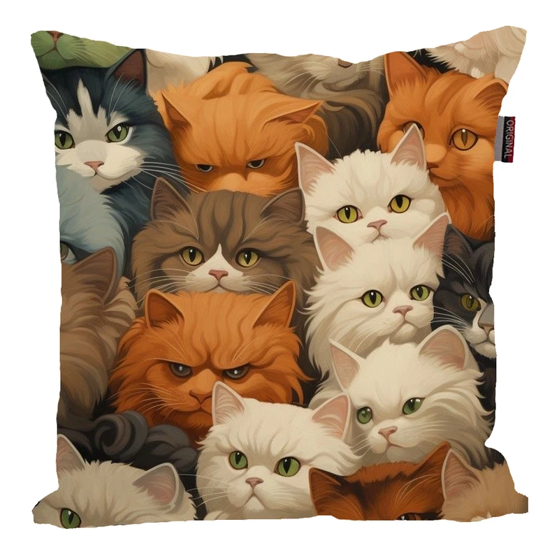 کوسن کودک مدل گربه های بامزه و فانتزی کد 61