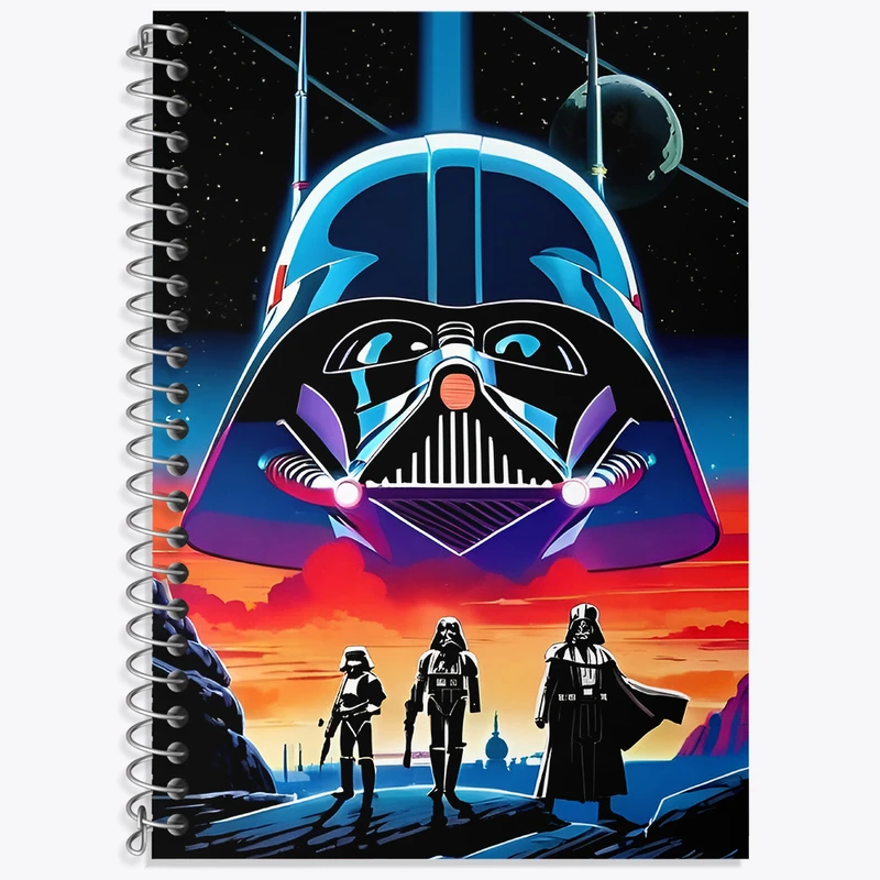 دفتر زبان 50 برگ خندالو مدل دو خط طرح جنگ ستارگان (Star Wars)  کد N4531
