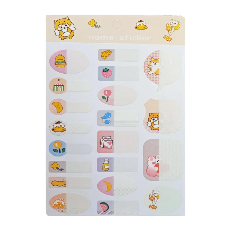 برچسب مدل ضد آب طرح همبرگر و پنیر کد 404