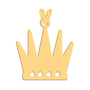 آویز گردنبند طلا 18 عیار زنانه فرشته مدل تاج   WNL-000650