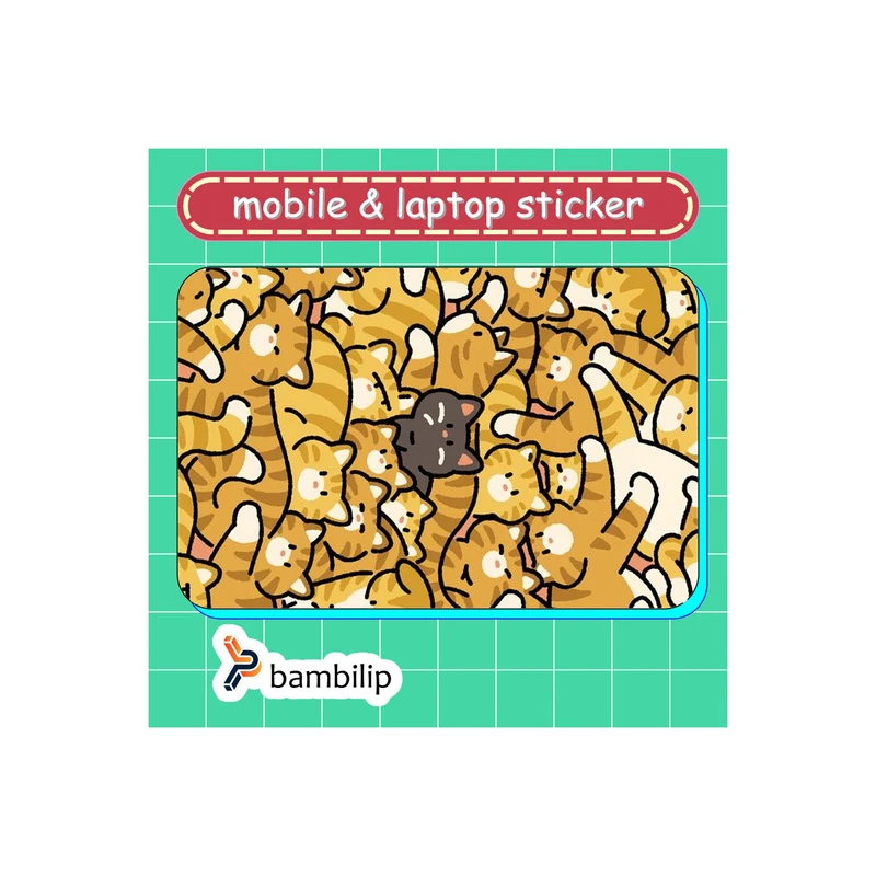 استیکر بامبیلیپ مدل کارت عابر طرح همه گربه های من کد 9855063