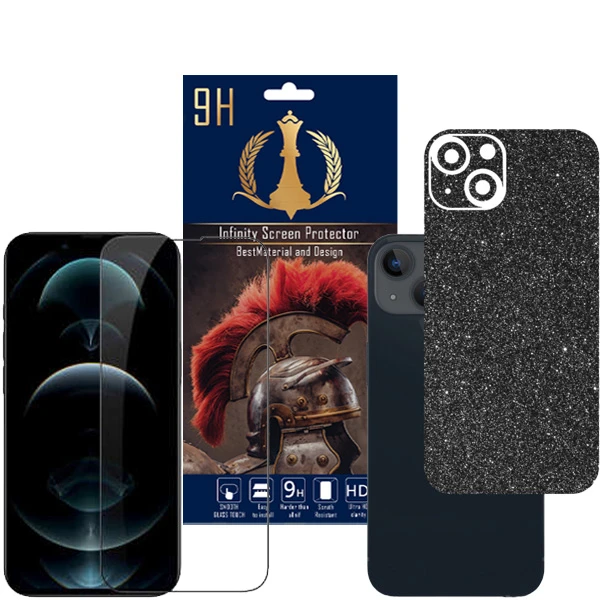 برچسب پوششی اینفینیتی مدل PR MAX مناسب برای گوشی موبایل اپل iPhone 13 به همراه محافظ صفحه نمایش