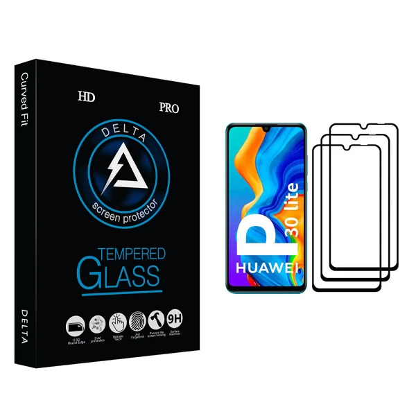 محافظ صفحه نمایش دلتا مدل Fit مناسب برای گوشی موبایل هوآوی P30 lite بسته سه عددی