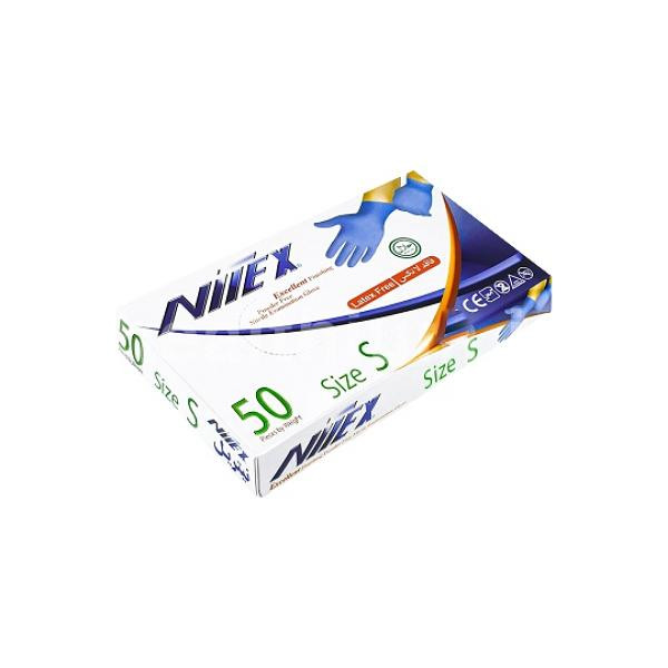 دستکش یکبار مصرف نیتریل مدل نیتکس سایز کوچک  بسته 50 عددی