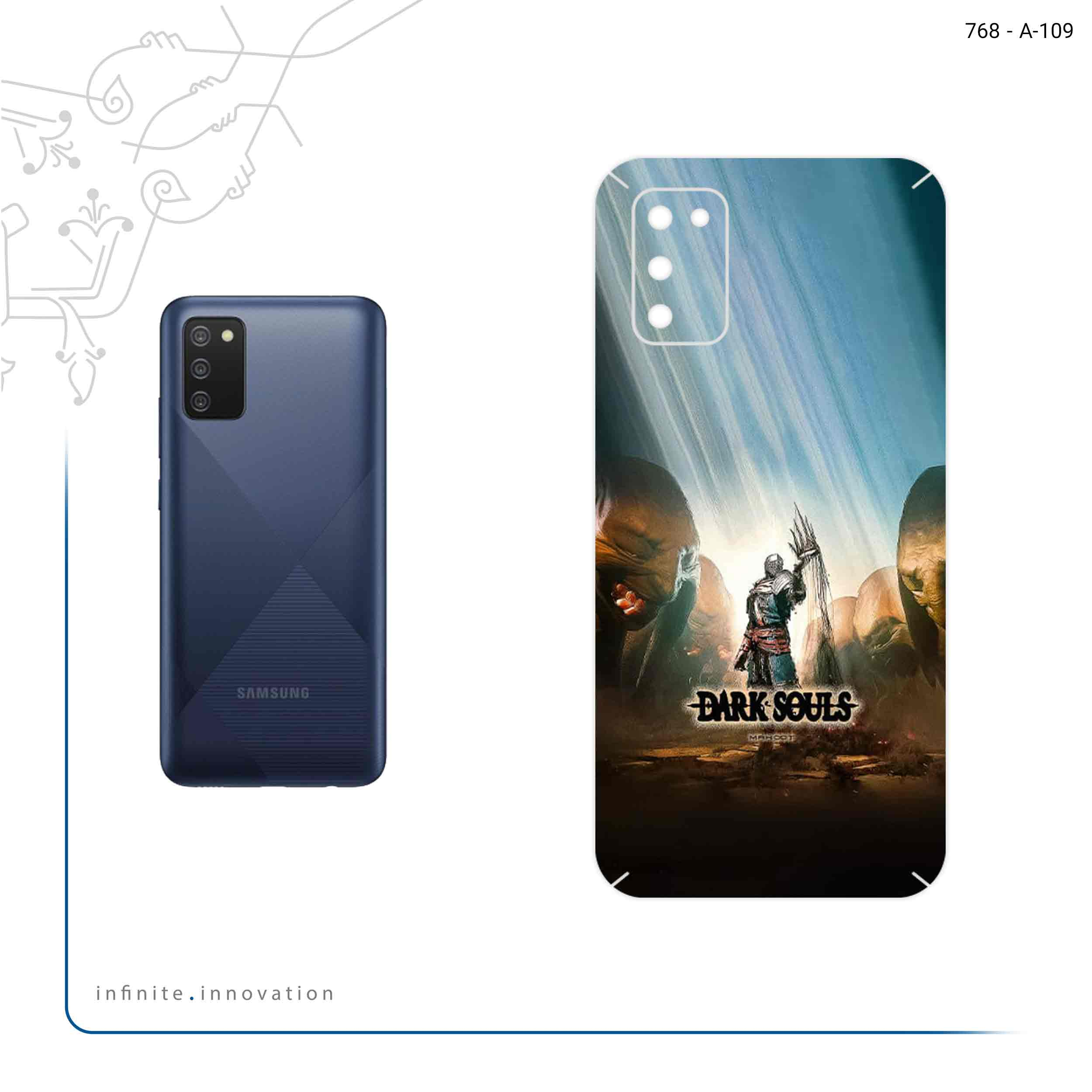 برچسب پوششی ماهوت مدل Dark Souls Game Series مناسب برای گوشی موبایل سامسونگ Galaxy A02S
