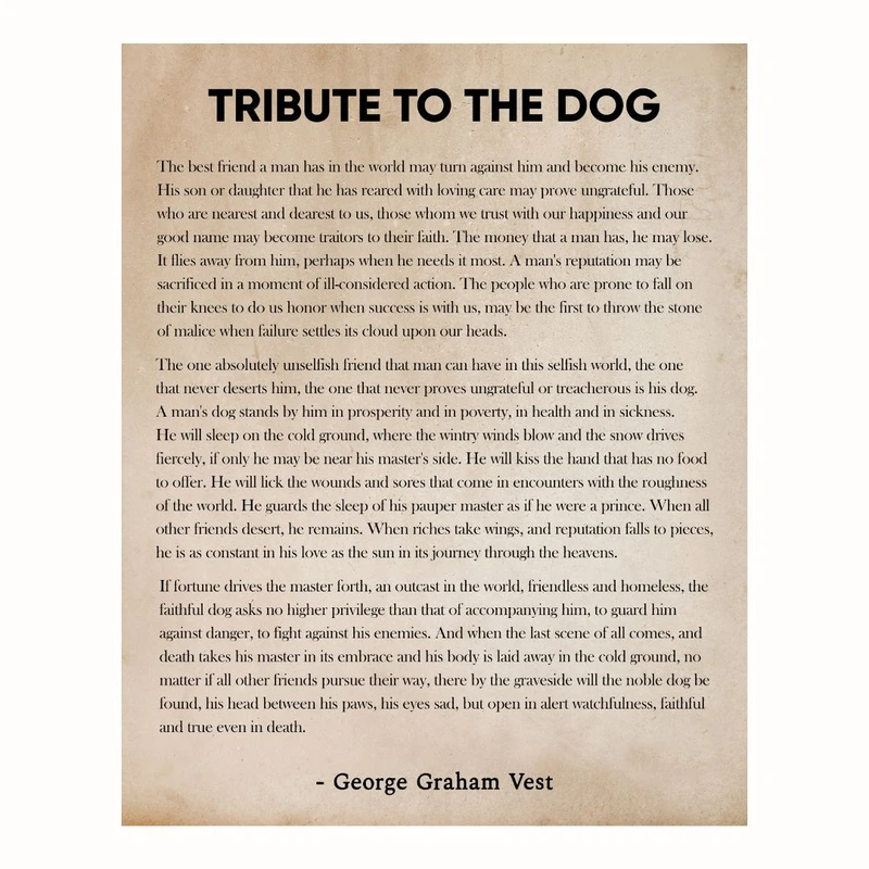 پوستر مدل جرج گراهام وست - احترام به سگ 