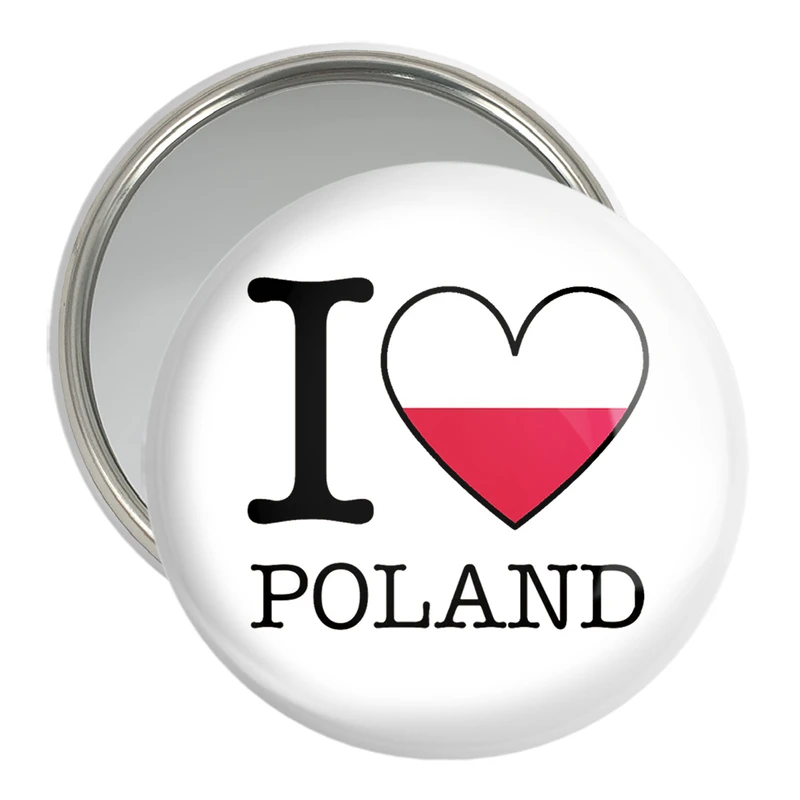 آینه جیبی خندالو مدل پرچم لهستان  کد 20495