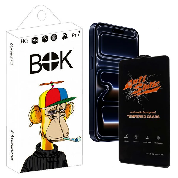 محافظ صفحه نمایش بوک مدل Antistatic Axion مناسب برای گوشی موبایل اپل IPhone 17 Pro Max