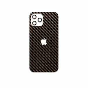 MAHOOT Glossy-Brown-Fiber Cover Sticker for Apple iPhone 12 Pro