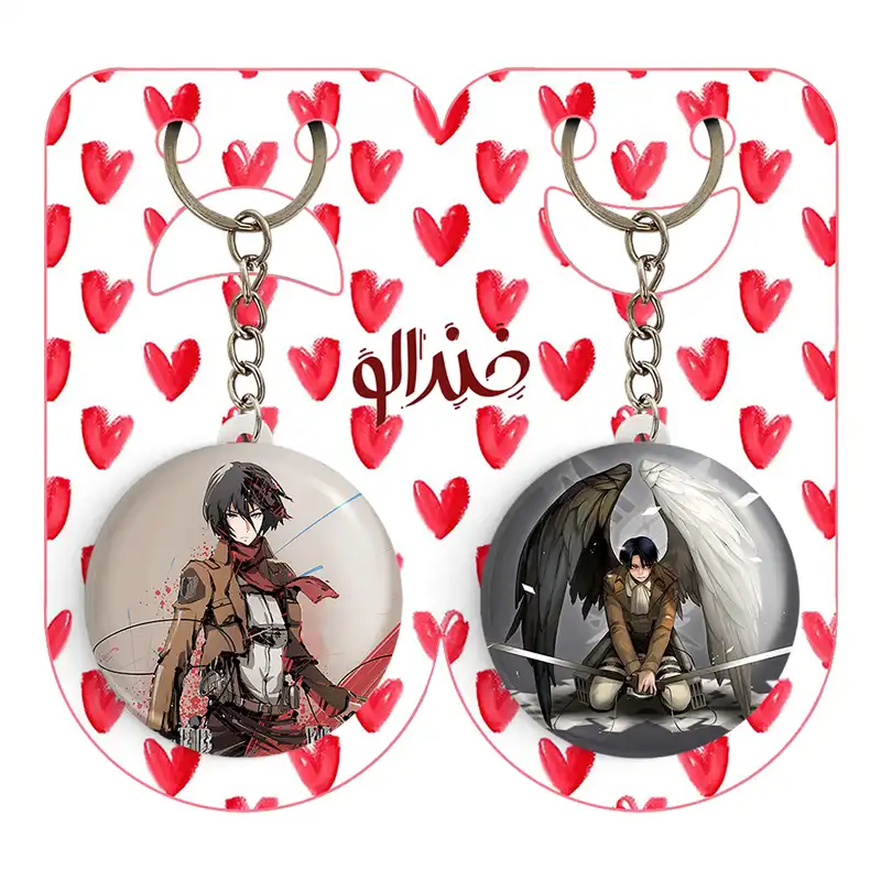 جاکلیدی خندالو مدل میکاسا اکرمن انیمه اتک آن تایتان کد 1854518556 مجموعه 2 عددی